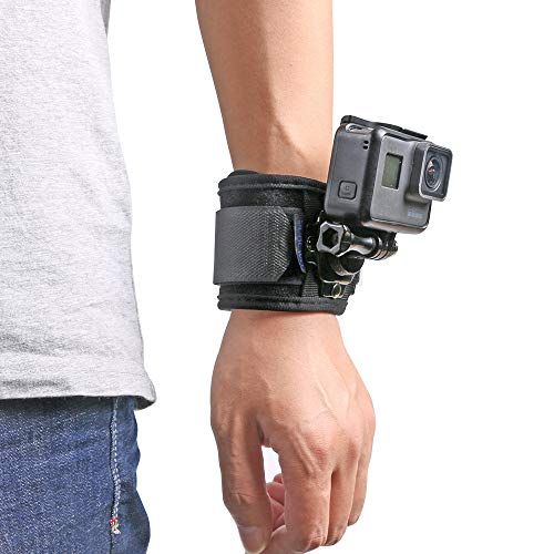  SUREWO Wrist Strap Mount Compatible with GoPro Hero 10/9/8/7//6/5 Black,Session 5,Silver 4,DJI Osmo Action 2,Insta 360 ONE R,AKASO/Campark and More