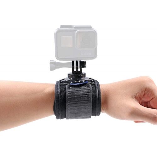  SUREWO Wrist Strap Mount Compatible with GoPro Hero 10/9/8/7//6/5 Black,Session 5,Silver 4,DJI Osmo Action 2,Insta 360 ONE R,AKASO/Campark and More