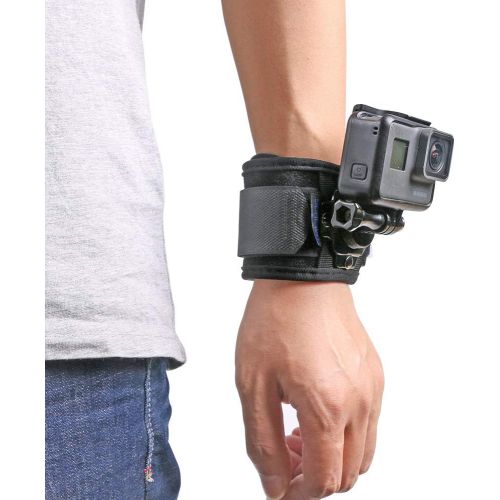  SUREWO Wrist Strap Mount Compatible with GoPro Hero 10/9/8/7//6/5 Black,Session 5,Silver 4,DJI Osmo Action 2,Insta 360 ONE R,AKASO/Campark and More