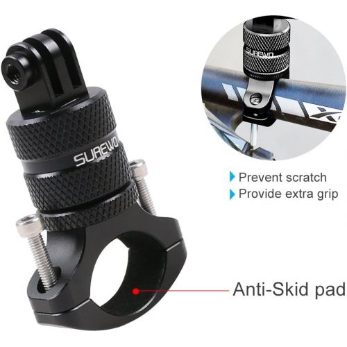  SUREWO Bike Mount for GoPro Hero 10/9/8/7/6/5 Black,GoPro Max,Camera Aluminum Bicycle Motorcycle Handlebar Mount Compatible with DJI Osmo Action 2,Xiaomi YI,Crosstour and Most Acti