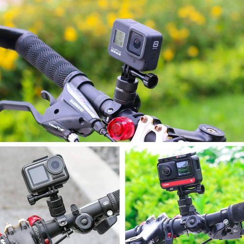  SUREWO Bike Mount for GoPro Hero 10/9/8/7/6/5 Black,GoPro Max,Camera Aluminum Bicycle Motorcycle Handlebar Mount Compatible with DJI Osmo Action 2,Xiaomi YI,Crosstour and Most Acti