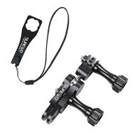 SUREWO Ball Joint Mount,Aluminum Swivel Arm Mount with Aluminium Wrench Compatible with GoPro Hero 10/9/8/7/(2018) 6 5 Black,4 Session,DJI Osmo Action 2,YI,Campark,AKASO and More