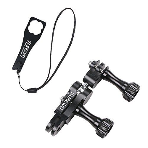  SUREWO Ball Joint Mount,Aluminum Swivel Arm Mount with Aluminium Wrench Compatible with GoPro Hero 10/9/8/7/(2018) 6 5 Black,4 Session,DJI Osmo Action 2,YI,Campark,AKASO and More