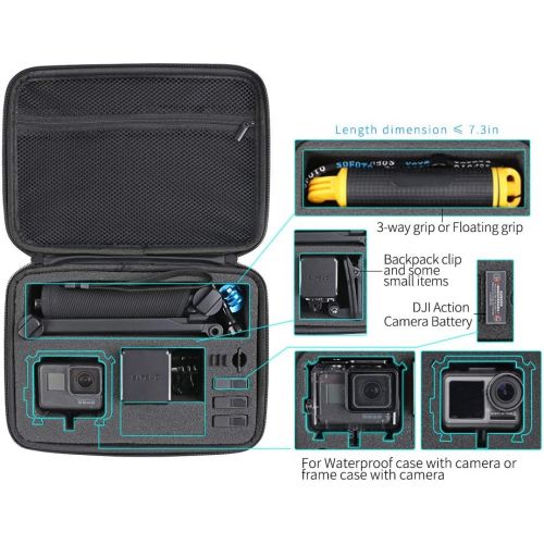  [아마존베스트]SUREWO Carrying Case Compatible with GoPro Hero 9 8 7 6 5 Black,APEMAN/AKASO/DJI Omso Action and More