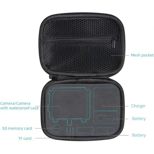  [아마존베스트]SUREWO Surface-Waterproof Carrying Case Compatible with GoPro Hero 9/8/7/(2018)/6/5 Black,Session 5/4,Hero 3+,AKASO/Campark/YI Action Camera and More(Small)