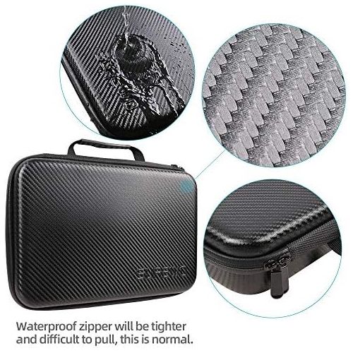  [아마존베스트]SUREWO Water Resistant Carry Case, Compatible with GoPro Hero 9/8/7/(2018)/6/5 Black, Session 5/4, Hero 3+, AKASO/Campark/YI Action Camera and More (Black, Large)
