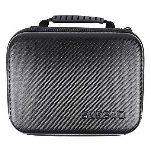  [아마존베스트]SUREWO Water Resistant Carrying Case Compatible with GoPro Hero 9/8/7/(2018)/6/5 Black, Session 5/4, Hero 3+, DJI Osmo Action,AKASO/Campark/YI Action Camera and More (Black, Medium