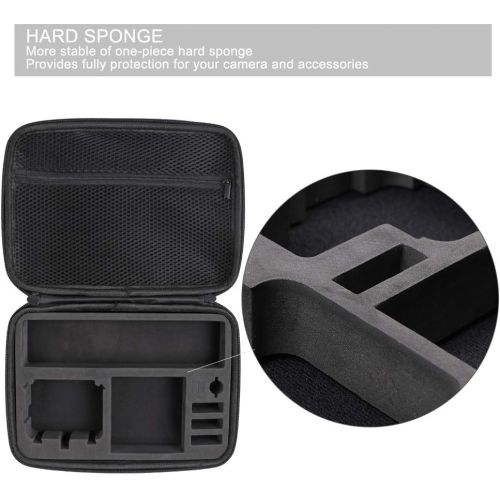  [아마존베스트]SUREWO Water Resistant Carrying Case Compatible with GoPro Hero 9/8/7/(2018)/6/5 Black, Session 5/4, Hero 3+, DJI Osmo Action,AKASO/Campark/YI Action Camera and More (Black, Medium