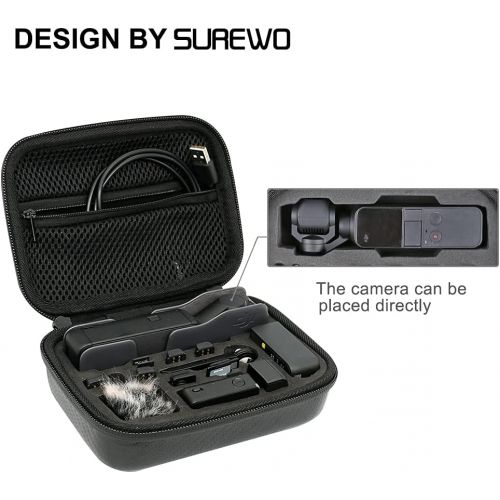  SUREWO Small Surface-Waterproof Carrying Case,Protective Travel Storage Bag Compatible with DJI Osmo Pocket 2