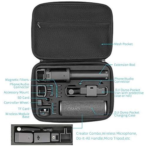  SUREWO Medium Surface-Waterproof Carrying Case,Travel Storage Bag Compatible with DJI Osmo Pocket