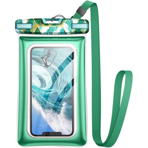  [아마존베스트]SURITCH Universal Waterproof Phone Pouch, IPX8 Waterproof Floating Phone Case for iPhone 11 Pro Max XS Max XR X 8 7 Plus 6s Galaxy S10 S10e S9 S20 Ultra Note 9/10 Google Pixel Up t