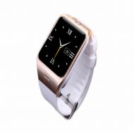 SURMOS Smart Watch LG118 Bluetooth 3.0 WristWatch Build-in NFC Camera Support SIM for Android and Iphone Smartphone (White Gold）