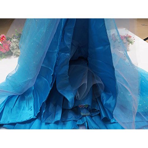  SURPCOS Cinderella Princess Dress 6 Layered 2017 Girl Butterfly Party Costumes and Accessories (5T/120cm)