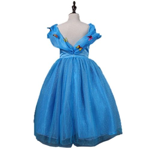  SURPCOS Cinderella Princess Dress 6 Layered 2017 Girl Butterfly Party Costumes and Accessories (5T/120cm)