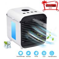 SURPCOS Personal Space Air Cooler, 3 in 1 USB Mini Portable Air Conditioning Fan, Humidifier Cooling Fan