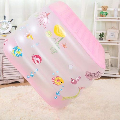  SURPCOS Oxushengshangmaoo Inflatable Bathtub Large 4-Layer Square Scrub Inflatable Baby Pool Inflatable Baby Bathtub Pink Bathtub