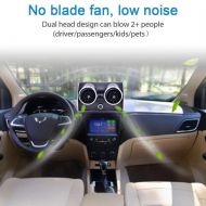 SUSOCSAO Bladeless Car Electric Cooling Fan Dual-Purpose Brushless Motor Fan Fans Car Low Noise Vehicle Truck RV SUV Boat