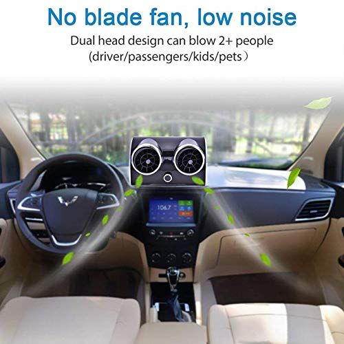  SUSOCSAO Bladeless Fan Car Cooling Fan Car Air Cleaner Low Noise Portable Desktop Cooler for Truck Car RV SUV Boat (24V)