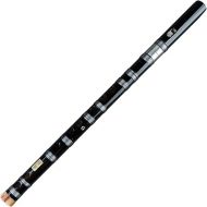 Bamboo Clarinet Vertical Flute with Clear Line Chinese Handmade Musical Instrument (Black-F Key)