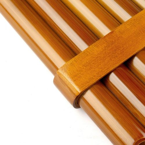  SUTILA 15 Pipes Brown Pan Flute G Key Chinese Traditional Musical Instrument Pan Pipes Woodwind Instrument (Left-Hand)