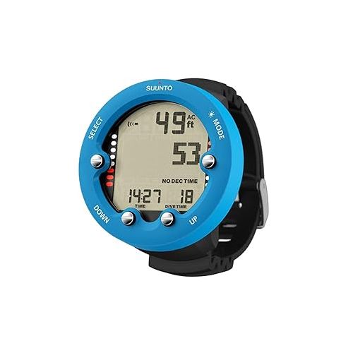  Suunto Zoop Novo Blue Dive Computer with Display Shield, Soft Bag, and Boot