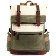 SUVOM Canvas Backpack, Vintage School Backpack, Stylish Travel Rucksack 15 inches Laptop Backpack for Women Men