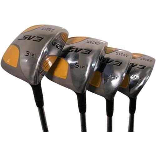  [아마존베스트]SV3 Yellow Square Woods Senior Mens SV3 Yellow Square Fairway 3 5 7 9 Wood Set Golf Clubs, Right Handed Senior Flex with Mens Senior Size Black Pro Velvet Grips