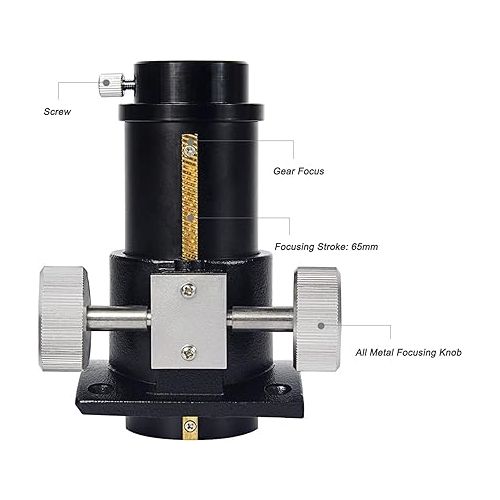  SVBONY SV181 Rack and Pinion Focuser, 1.25 inch, Newtonian Reflector Focuser for Newtonian Reflector Telescope
