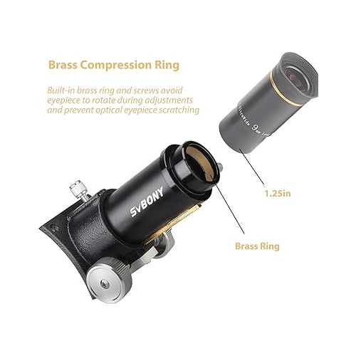  SVBONY SV181 Rack and Pinion Focuser, 1.25 inch, Newtonian Reflector Focuser for Newtonian Reflector Telescope