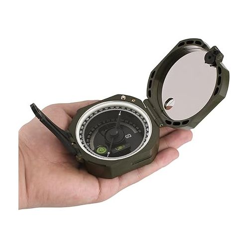  SVBONY Camping Military Compass Pocket Transit Multifunction Compass Lensatic Sighting Fluorescent Waterproof for Hunting Hiking with Strap