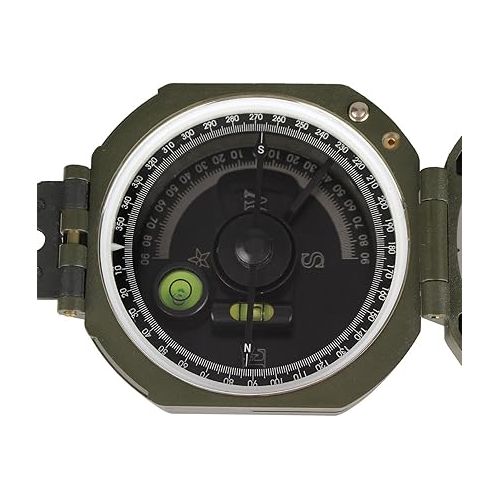  SVBONY Camping Military Compass Pocket Transit Multifunction Compass Lensatic Sighting Fluorescent Waterproof for Hunting Hiking with Strap