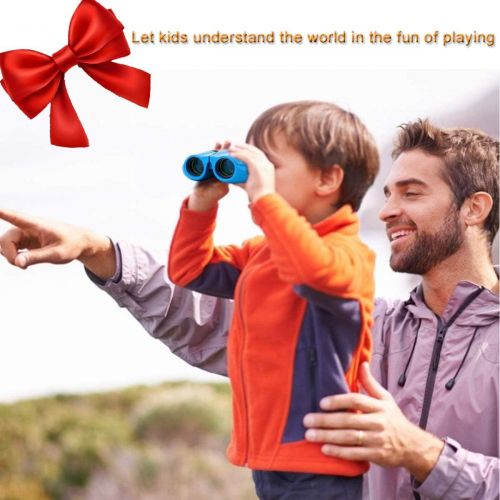  [아마존베스트]SVBONY SV26 8x21 Kids Binocular Compact Boy FMC for Outdoor Exploration Hunting Bird Watching Educational Learning Preschool Spy Toys (Blue)
