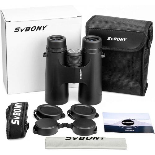  SVBONY SV40 10x42 Binoculars for Adults Compact Binoculars FMC Bak4 High Powered for Bird Watching Hunting Sports Travel Theater Concert Opera(10x42)
