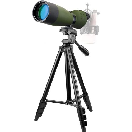  SVBONY SV17 Spotting Scope Straight Waterproof 25-75x70mm Zoom Telescope Bak4 for Bird Watching Target Shooting Archery Range with Soft Case