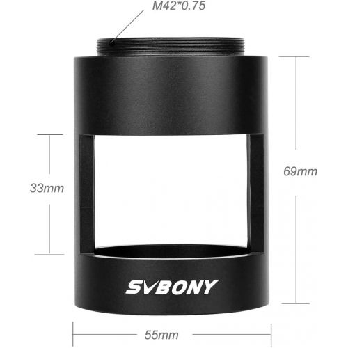  SVBONY Full Metal Spotting Scope Camera Adapter with T Ring Adapter for Nikon M42 Thread for SV13 Spotting Scope Take Photos and Videos