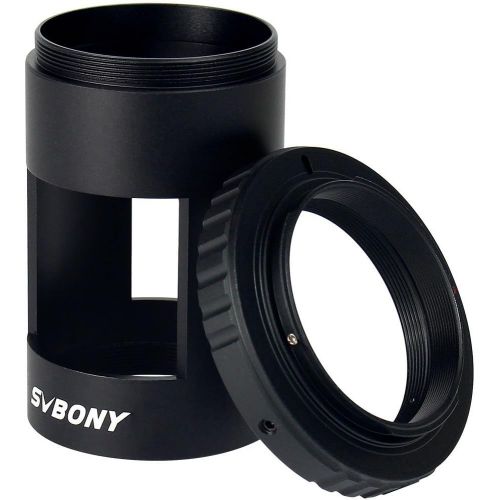  SVBONY Full Metal Spotting Scope Camera Adapter with T Ring Adapter for Nikon M42 Thread for SV13 Spotting Scope Take Photos and Videos