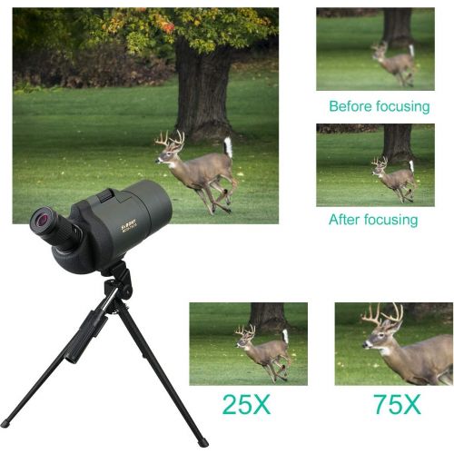  SVBONY SV41 Spotting Scope Mak with Tripod Waterproof 25-75x70 Mini Compact for Shooting Birdwatching Travel for Both Terrestrial and Astronomical Use