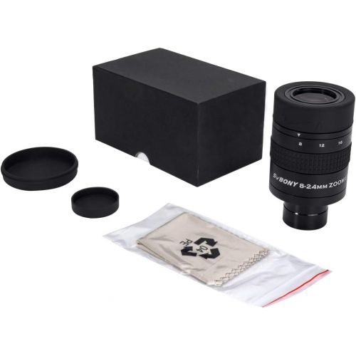  SVBONY SV171 Telescope Eyepiece, Zoom Eyepiece, 1.25 inch 8mm to 24mm Zoom FMC 7 Element 4 Group for Telescope