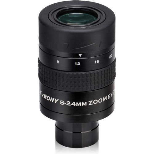  SVBONY SV171 Telescope Eyepiece, Zoom Eyepiece, 1.25 inch 8mm to 24mm Zoom FMC 7 Element 4 Group for Telescope