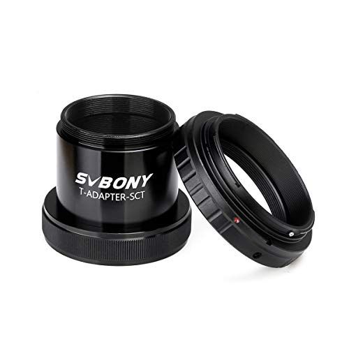  SVBONY SV167 T Adapter for Celestron?Sky Watcher SCT Telescope Focus Photography with T Adapter Ring for Nikon SLR or DSLR Cameras