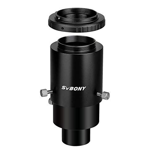  SVBONY SV187 Variable Universal Camera Adapter, Support Max 46mm Outside Diameter Eyepiece, for Nikon SLR DSLR Camera and Eyepiece Projection Photography with T-Ring