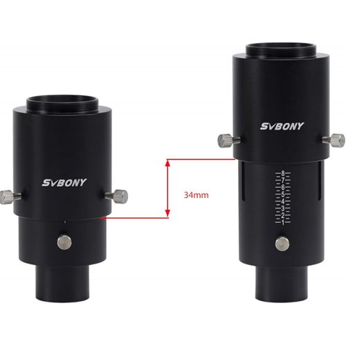  SVBONY SV187 Variable Universal Camera Adapter, Support Max 46mm Outside Diameter Eyepiece, for Nikon SLR DSLR Camera and Eyepiece Projection Photography with T-Ring