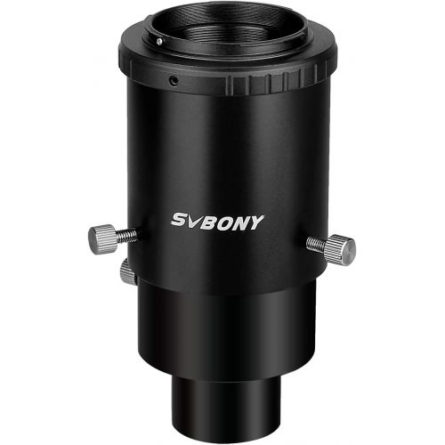  SVBONY SV187 Variable Universal Camera Adapter, Support Max 46mm Outside Diameter Eyepiece, for Nikon SLR DSLR Camera and Eyepiece Projection Photography with T-Ring