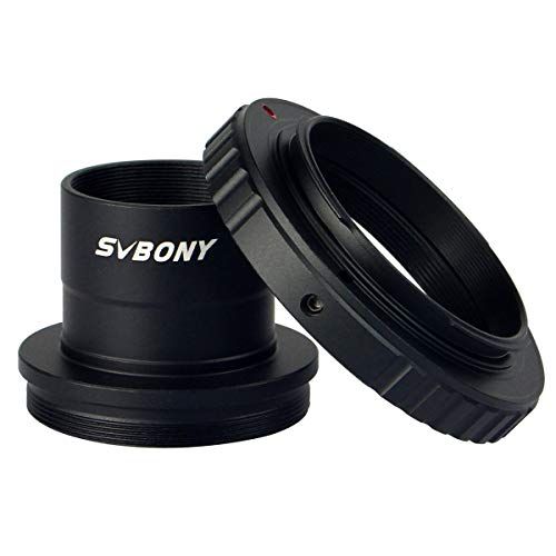  SVBONY Telescope Photo Adapter, T Adapter and T2 T Ring Adapter 1.25 inch Telescope Accessory Compatible for Nikon Camera and Telescope