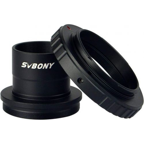  SVBONY Telescope Photo Adapter, T Adapter and T2 T Ring Adapter 1.25 inch Telescope Accessory Compatible for Nikon Camera and Telescope