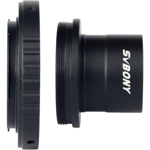  [아마존베스트]SVBONY T Adapter 1.25 inches and T2 T Ring Adapter Compatible for Any Standard Nikon Lens and Telescope Microscope Metal