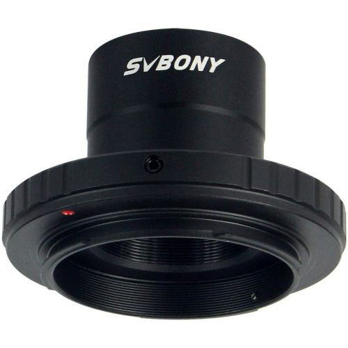  [아마존베스트]SVBONY T Adapter 1.25 inches and T2 T Ring Adapter Compatible for Any Standard Nikon Lens and Telescope Microscope Metal