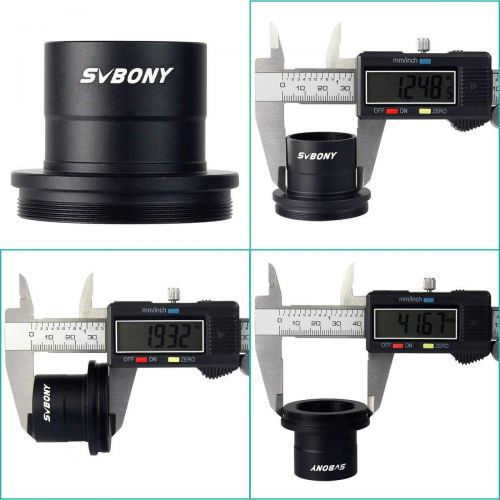  [아마존베스트]SVBONY T Adapter 1.25 inches and T2 T Ring Adapter Compatible for Any Standard Nikon Lens and Telescope Microscope Metal