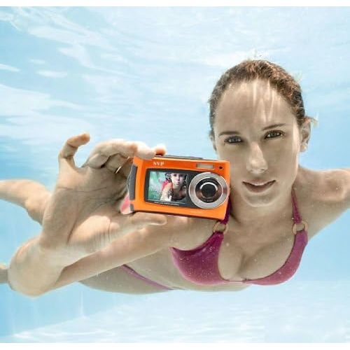  SVP 2.7 inch Dual Screen Orange Aqua5800 Underwater Camera