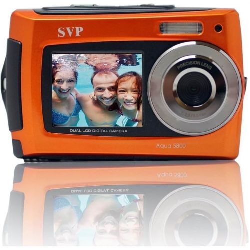  SVP 2.7 inch Dual Screen Orange Aqua5800 Underwater Camera